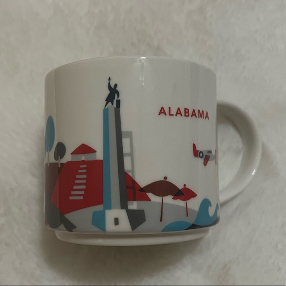 Starbucks Alabama collectors glass mug cup